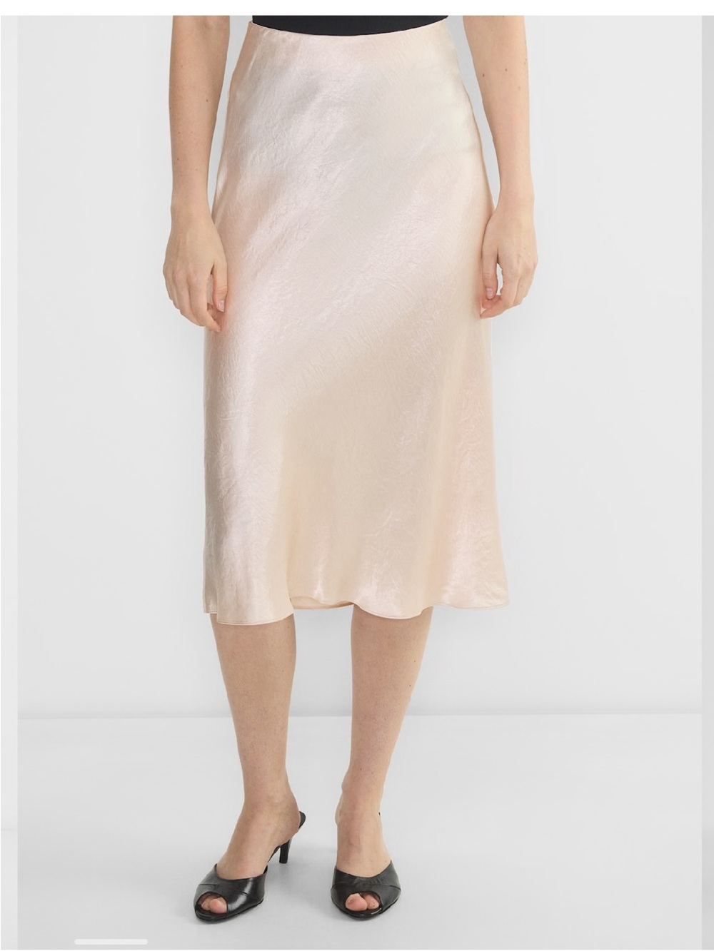 ARITZIA Slip Satin Midi Skirt